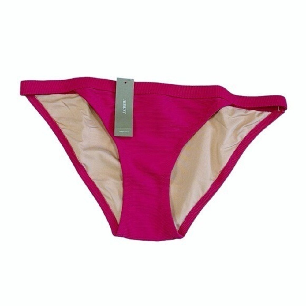 J. Crew Hipster Bikini Bottom Women's S Pink‎ New 7855 Full Coverage BH485